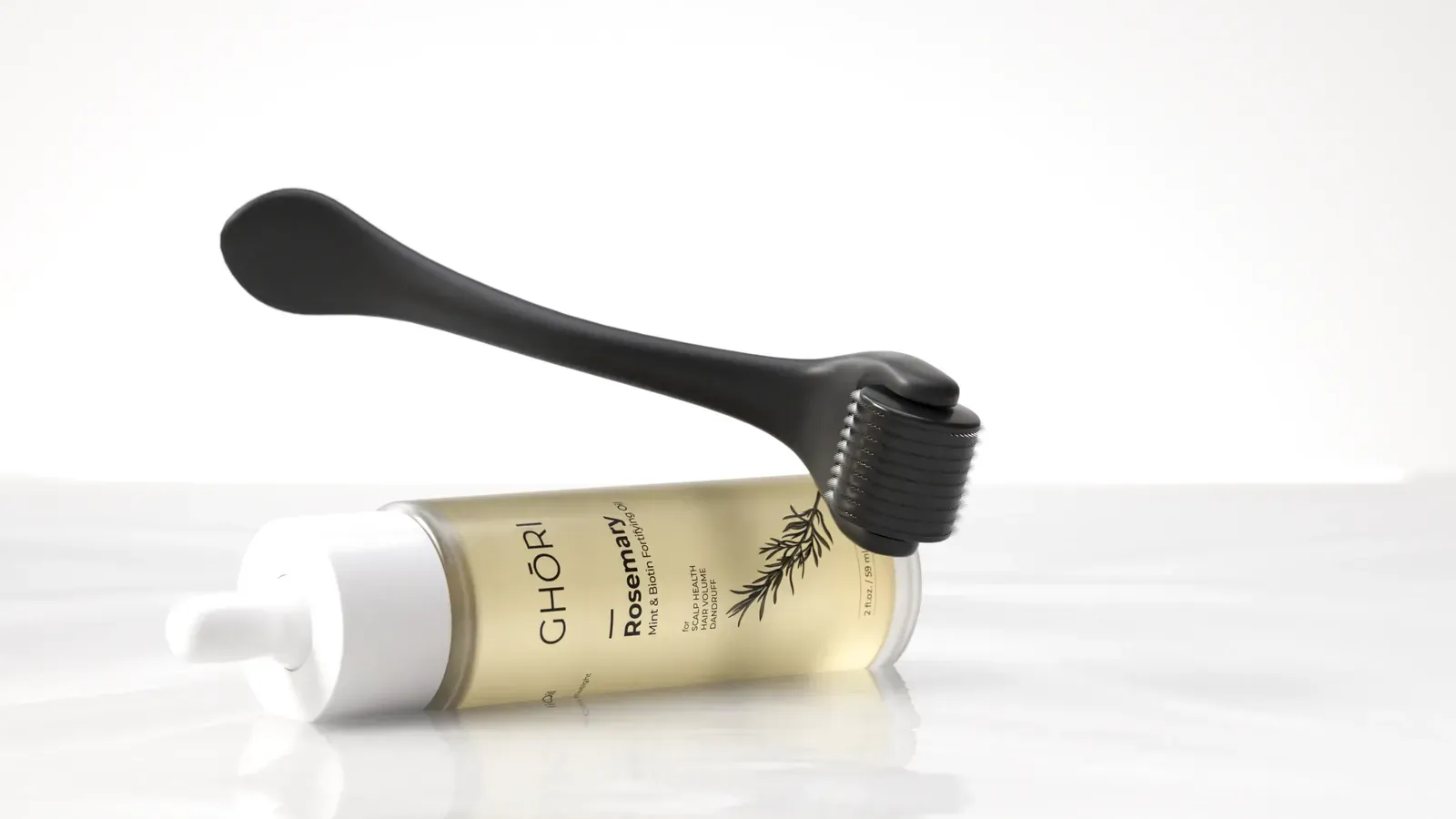 Ghori® Derma Roller paired with Ghori® Rosemary Oil — the microneedling and nourish ritual Ghori® Derma Roller paired with Ghori® Rosemary Oil — the microneedling and nourish ritual