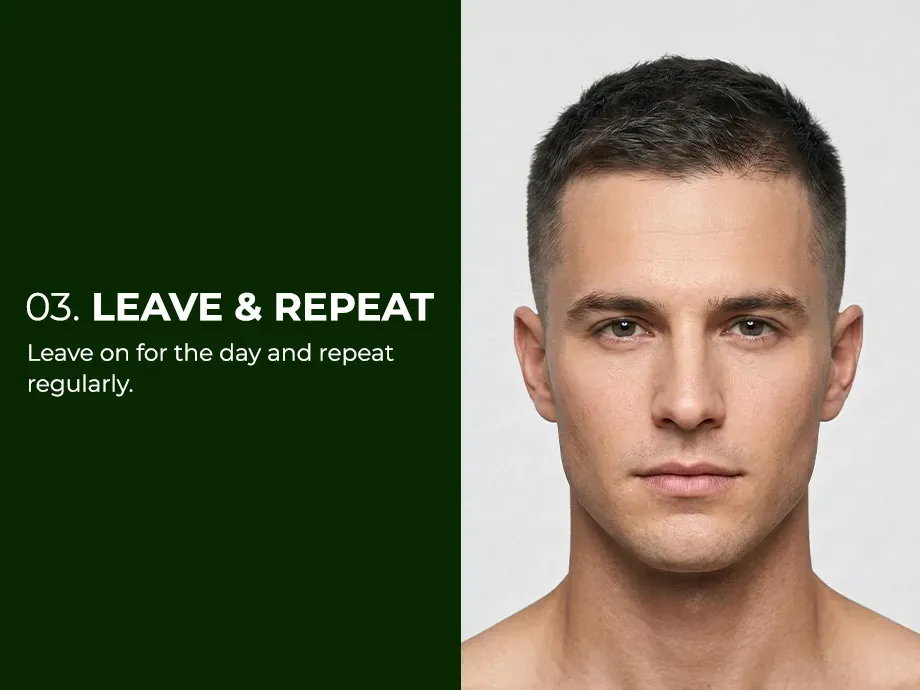 Neo Hair Lotion routine banner — step two, apply 10–15 sprays to a dry scalp Neo Hair Lotion routine banner — step two, apply 10–15 sprays to a dry scalp