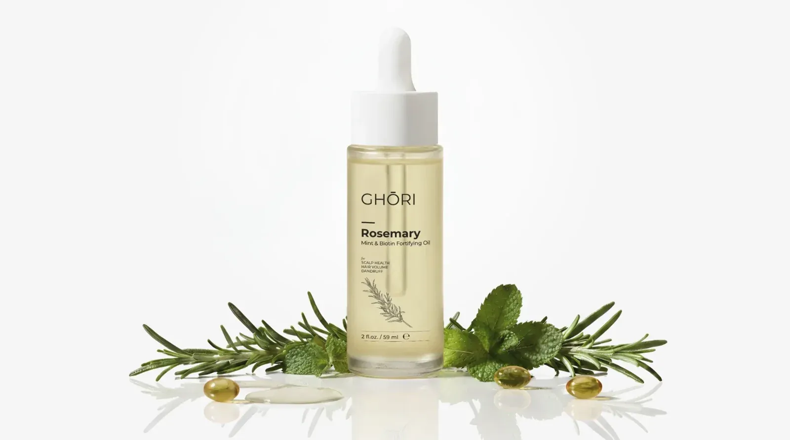 Ghori® Rosemary Mint & Biotin Oil — The formula Ghori® Rosemary Mint & Biotin Oil — The formula